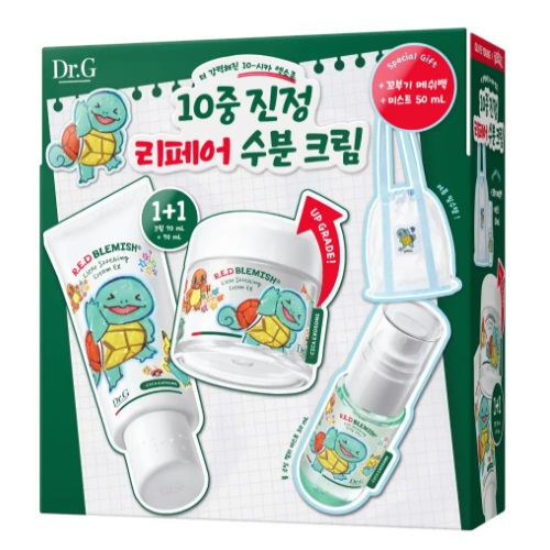 Dr.G Red Blemish Clear Soothing Cream  EX 70ml Set (+Tube 70ml+Mist 50ml+ Squirtle Mesh Bag)